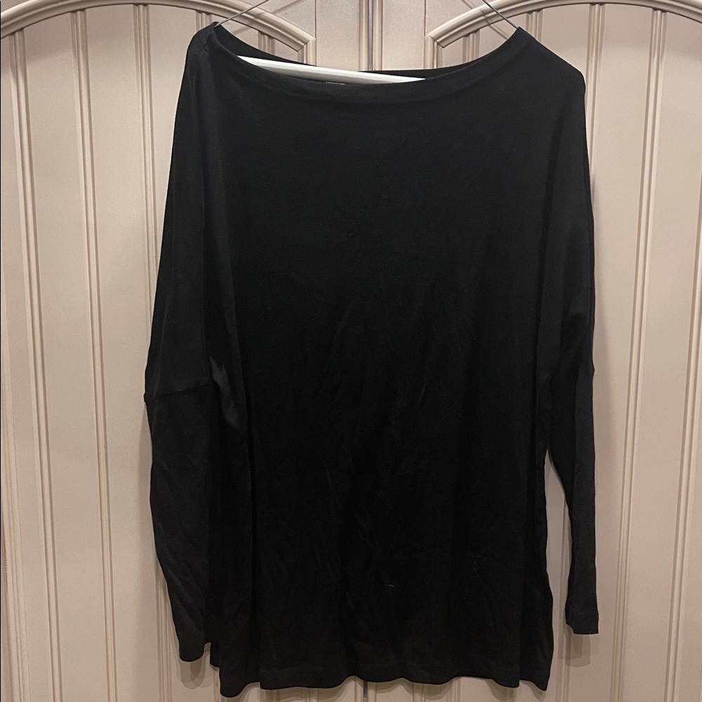 Chic Black Long Sleeve Blouse